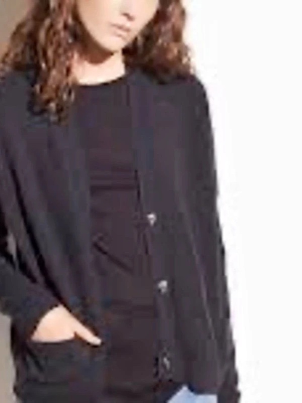 Vince Snap Cashmere Cardigan Black XS